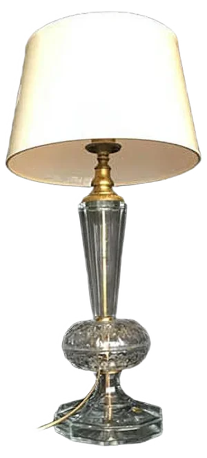 Crystal Table Lamp, 1980s