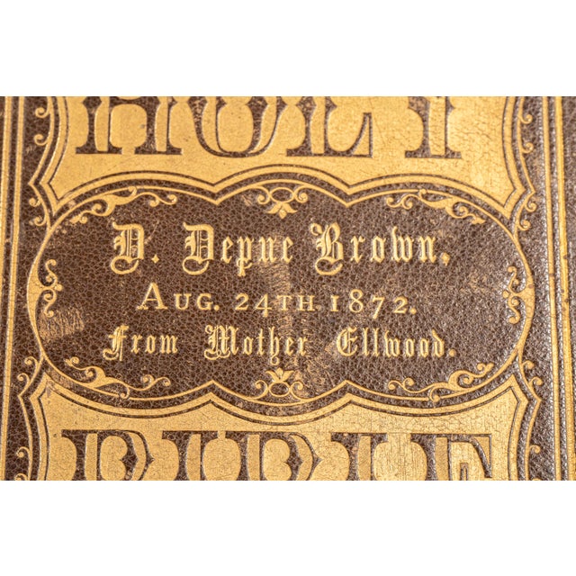 Circa 1870 Victorian Illustrated Ellwood Family Bible With Provenance For Sale In Chicago - Image 6 of 15