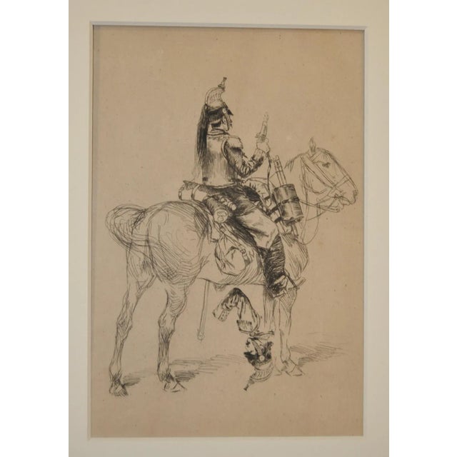 Edouard Detaille (1849-1912) Drawing, Etching and Illustrated Letter C.1875 For Sale - Image 4 of 7