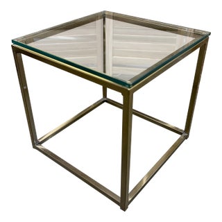 Cubical Accent Table Attributed to Johnston Casuals Furniture For Sale