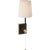 Julie Neill for Visual Comfort Signature Lucia 21" Cordless Sconce in Matte Black and Crystal with Linen Shade For Sale In Houston - Image 6 of 13