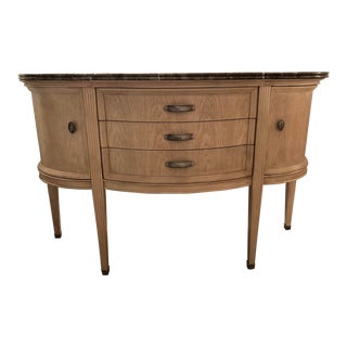 1980s Bernhardt Buffet With Marble Top For Sale