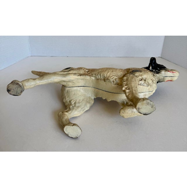 Early 1900's Cast Iron Hunting Pointer Dog Doorstop For Sale - Image 9 of 11