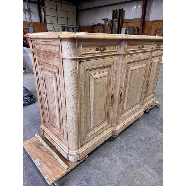 Wood 19th Century Bleached Oak Server For Sale - Image 7 of 18