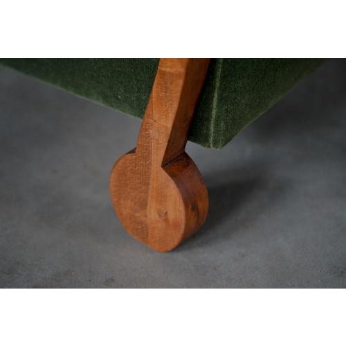Textile Lounge Chairs in Green Mohair, 1930s, Set of 2 For Sale - Image 7 of 12