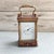 Antique French carriage clock (pendule de voyage) crafted in brass and adorned with exquisite champleve enamel work,...