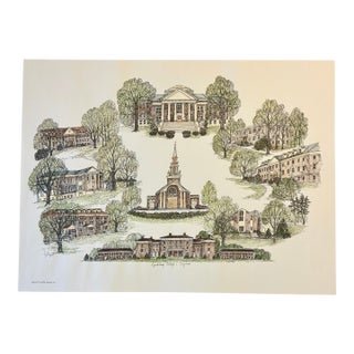 Lynchburg College Print by Liz Bryant For Sale