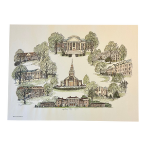 Lynchburg College Print by Liz Bryant