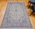 Textile Vintage Persian Nain Area Rug, Hand-Knotted Wool & Silk, Floral Pattern, 5x7, Ivory & Blue For Sale - Image 7 of 16