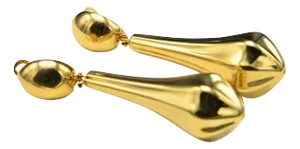 The Catlas: Italian 14K Yellow Gold Bold Statement Earrings, 2 Pieces