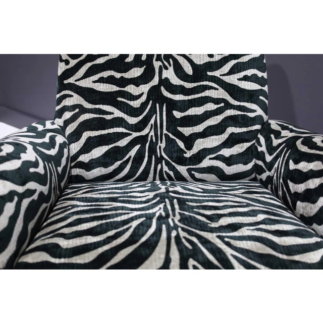 Mid 20th Century Pair of French Lounge Chairs in New Upholstery For Sale - Image 9 of 15