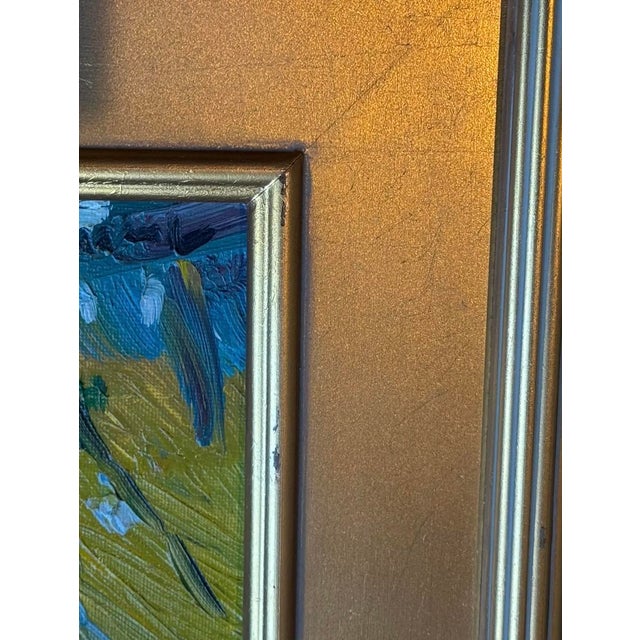 Wood 2024 Autumn Landscape in Oil Jose Trujillo Abstract Expressionist in Closed Corner Plein Air Frame For Sale - Image 7 of 9