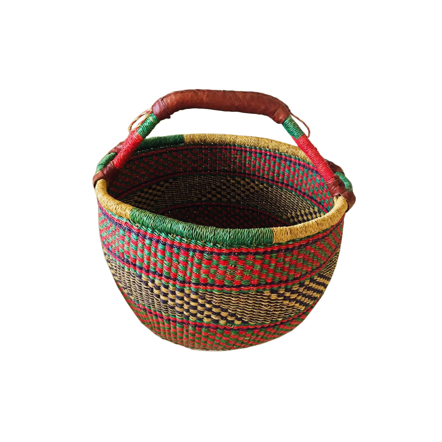 African Woven Basket Chairish