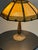 Arrow Lighting Vintage Tiffany-Style Amber Slag Glass Table Lamp, Vintage For Sale - Image 9 of 12