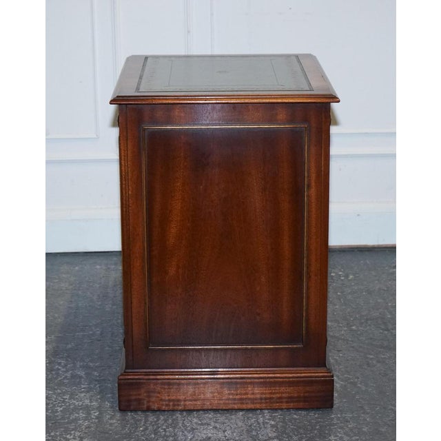 Bevan Funnell Filling Cabinet in Sage Blue Leather For Sale - Image 11 of 18