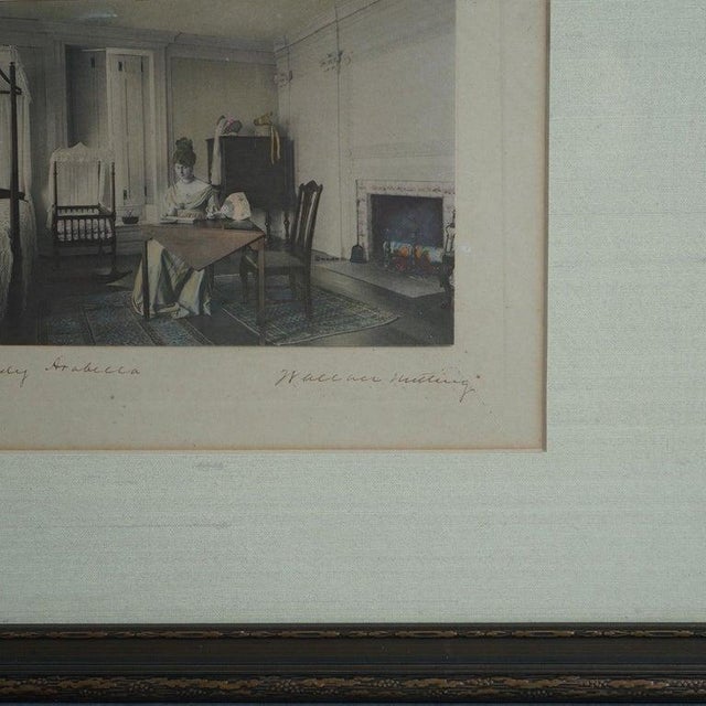 Antique Wallace Nutting Prints, ‘Lady Arabecca” & “A Fine Effect" Interior C1920 - Set of 2 For Sale - Image 12 of 18
