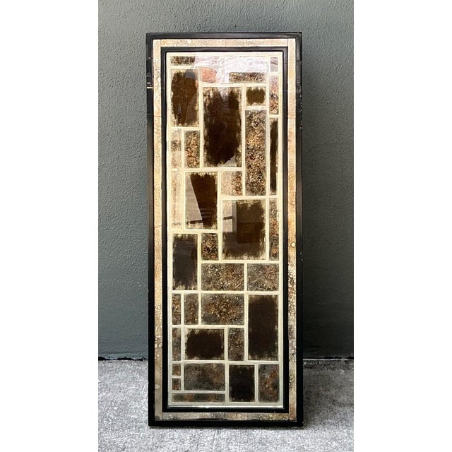 Vintage Eglomise Geometric Glass Pedestal For Sale - Image 17 of 17