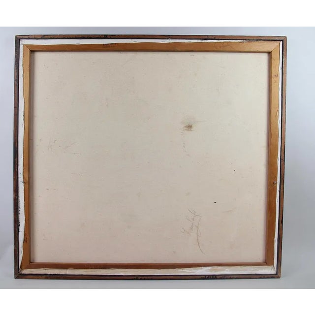 Midcentury Modern Abstract Oil Painting on Canvas, Signed Landland, 1970s For Sale - Image 9 of 11