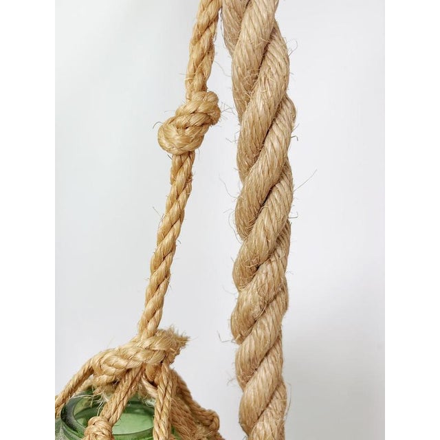 Decorative Pendant with Two Glass Globes in a Fishermans Net, France, 1960s For Sale - Image 6 of 8