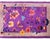 An early 20th century Chinese Art Deco rug with a violet field surrounded by a wide gray border, and overlaid with a...