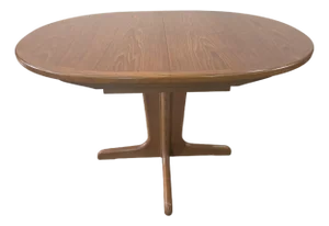 Rare Mid-Century Danish Modern Teak Dining Table Pedestal Base G-Plan 1970s