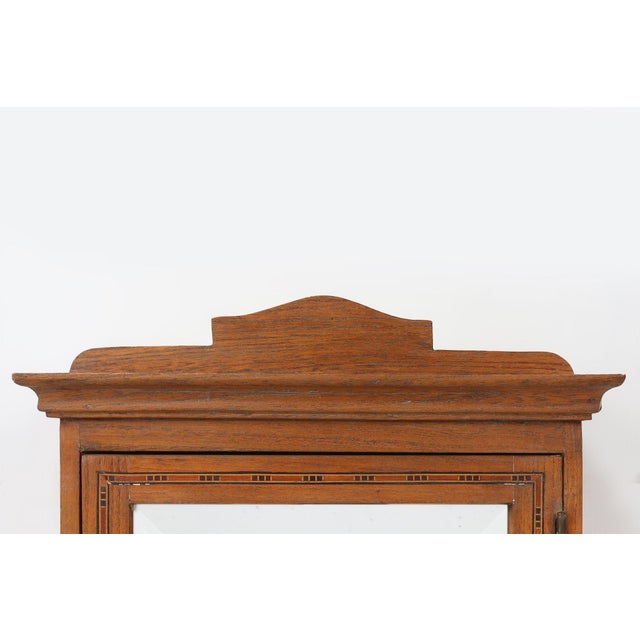 Art Deco Shaving Cabinet in Oak with Mirror, France, 1930s For Sale - Image 4 of 15