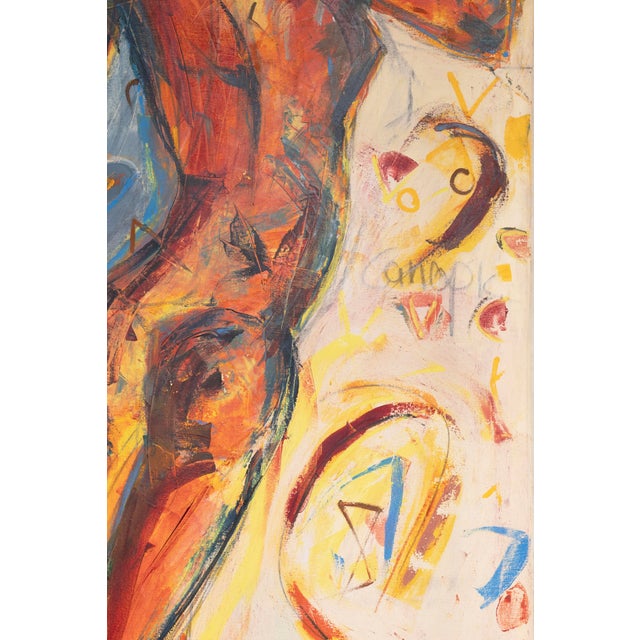 Figurative Hermann Lederle Canopic 1985 Signed Oil Painting Figurative Abstract Painting For Sale - Image 3 of 9