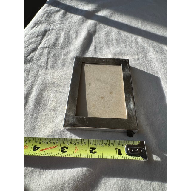 Mid 20th Century Tiffany & Co. Sterling Silver 4×3” Picture Frame – Elegant Design, Maker 23937 SDS For Sale - Image 9 of 9