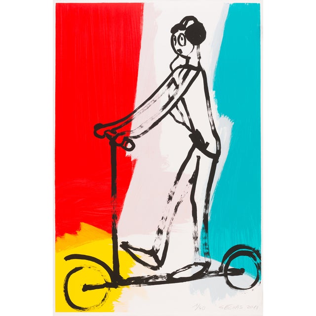 Alain Séchas, Trottinette, 2018, Screen Print For Sale