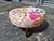 Large Round Ottoman Upholstered in Josef Frank Teheran Linen Fabric For Sale - Image 12 of 12