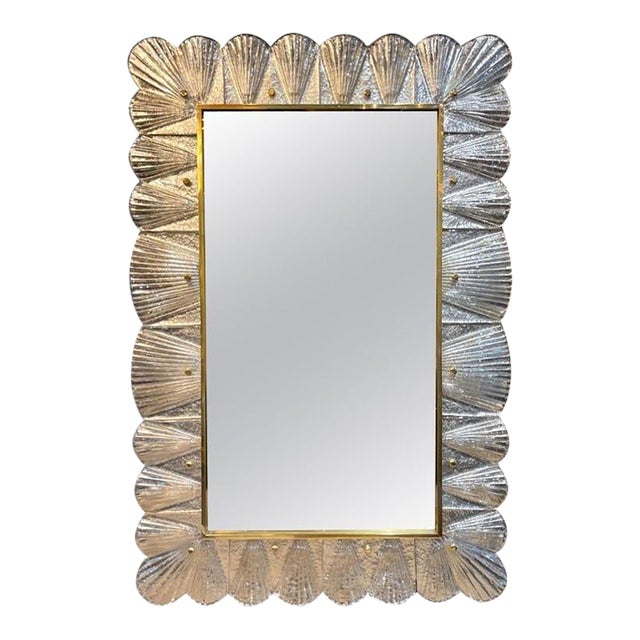 Murano Ruffle Mirror For Sale