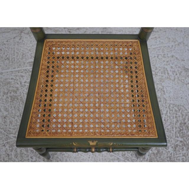 Green Hitchcock George Washington Mount Vernon Bicentennial Cane Seat Chair For Sale - Image 8 of 18
