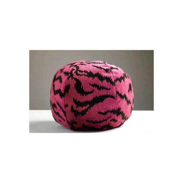 Contemporary The House of Scalamandré Tigre Pillow, Reds & Black For Sale - Image 3 of 4