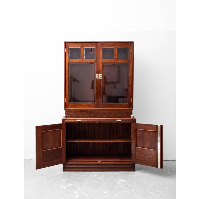 Metal Art Nouveau Bookcase by the Circle of Prof. Josef Hoffmann / Joseph Maria Olbrich, Vienna, Austria, 1901 For Sale - Image 7 of 16