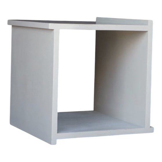 Vintage Plywood Cube Stool, 1960s For Sale