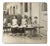 Drumming Kids, Black & White Photograph on Wooden Board, 1940s For Sale