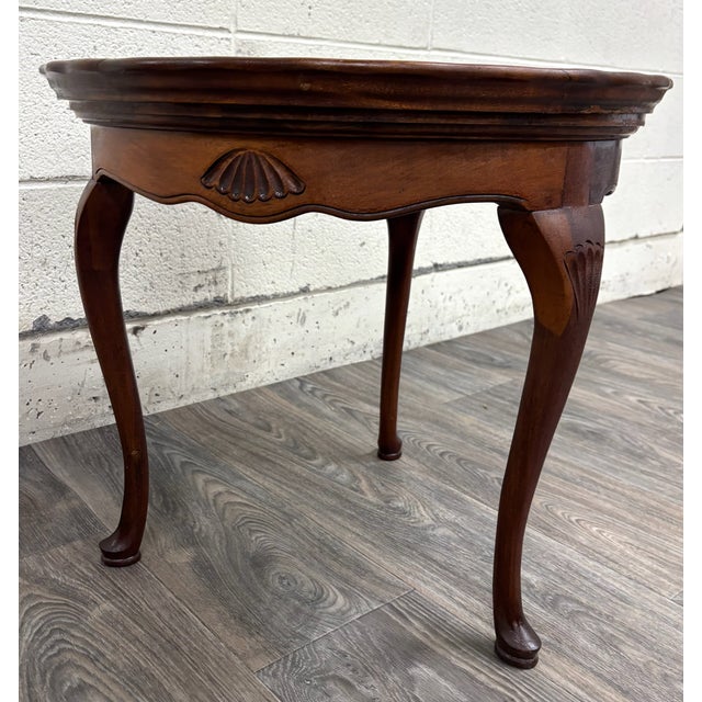 Vintage Queen Anne Traditional Style Pie Crust Side Table Accent Table For Sale - Image 13 of 13