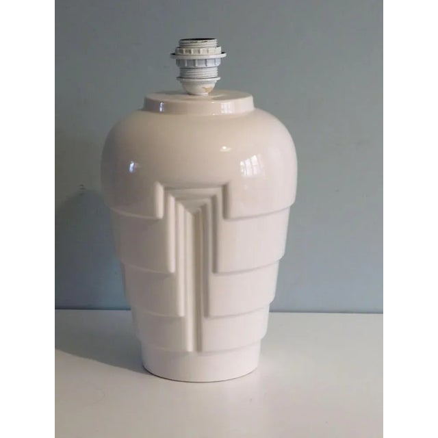 1980s Vintage White Ceramic Table Lamp, 1980s For Sale - Image 5 of 12