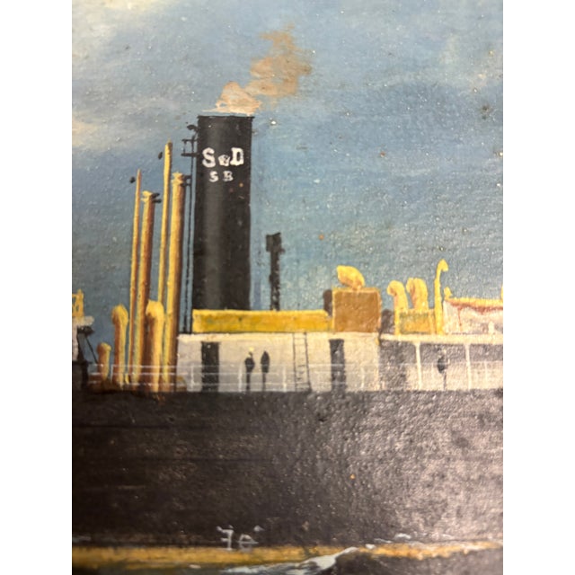 Uss Deuel, Oil on Board, Circa 1940's. For Sale - Image 10 of 12