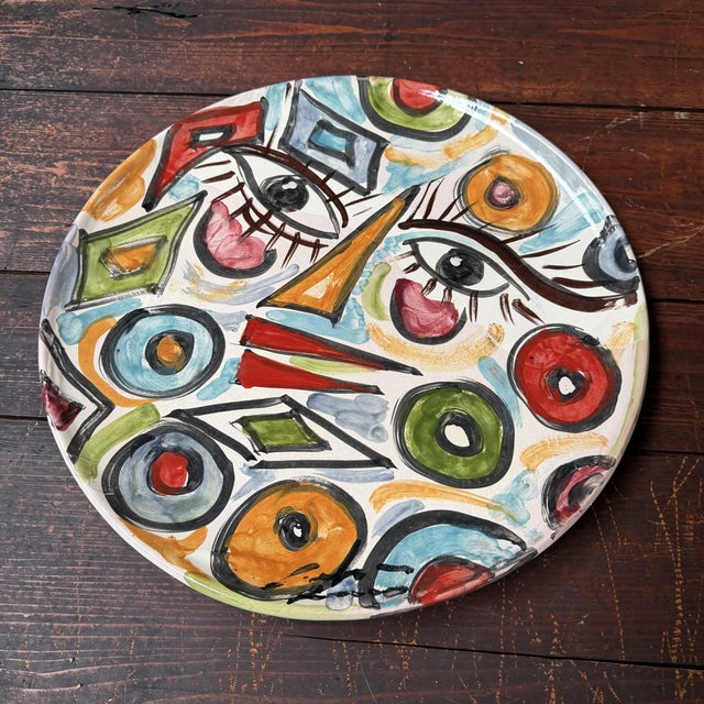 Blue Ceramic Wall Plate by Gennaro Condurso, Seminara, Italy, 2000s For Sale - Image 8 of 8