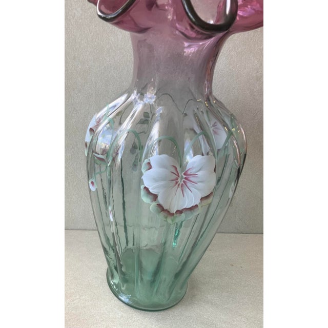 Modern Fenton Rubina Verde Vase For Sale - Image 3 of 6