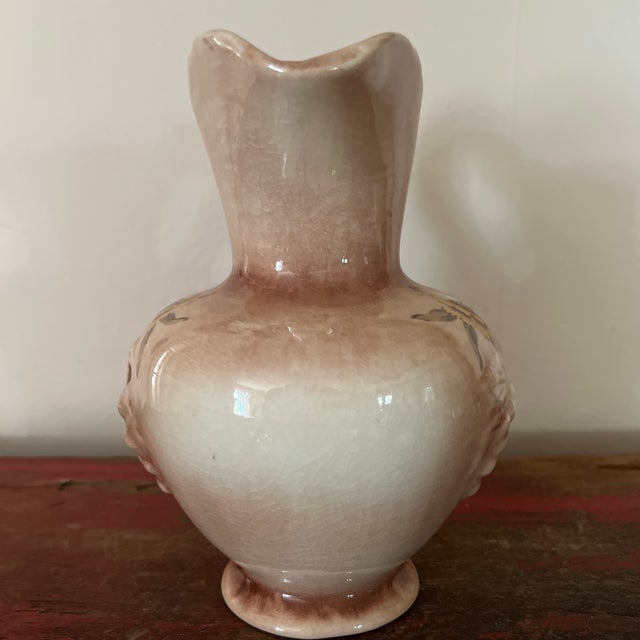 Italian Grape Embossed Vintage Pitcher, Vase For Sale - Image 3 of 9