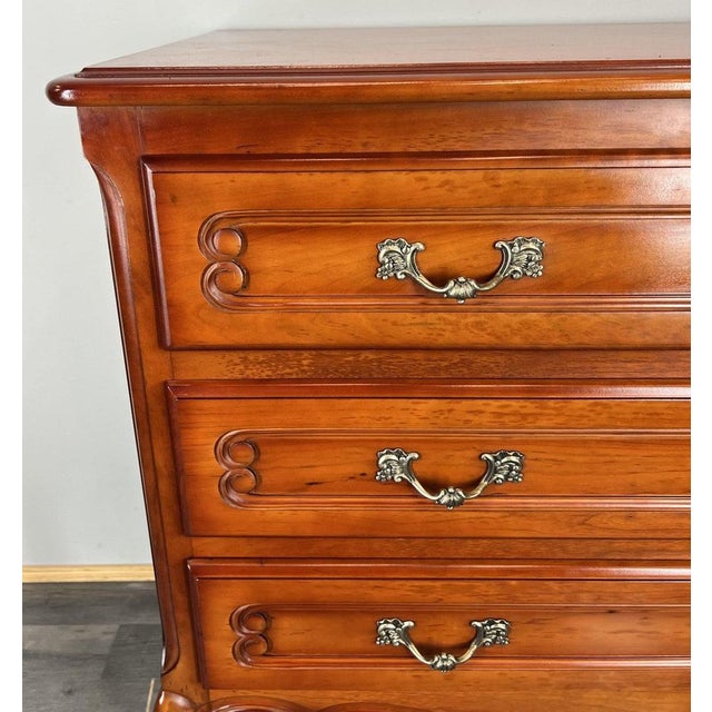 Vintage Louis XV French Chest of Drawers with Ornate Handle For Sale - Image 3 of 13