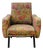 Reclining Armchair with Removable Footrest in Floral Fabric, 1960s For Sale