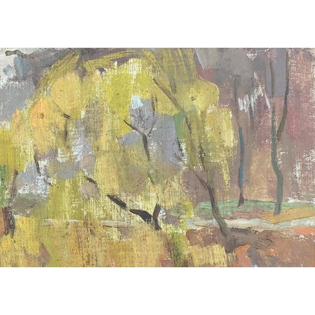 Realism Impressionist Forest Oil Painting, Ukrainian Artist, 1970s 35-50 For Sale - Image 3 of 6