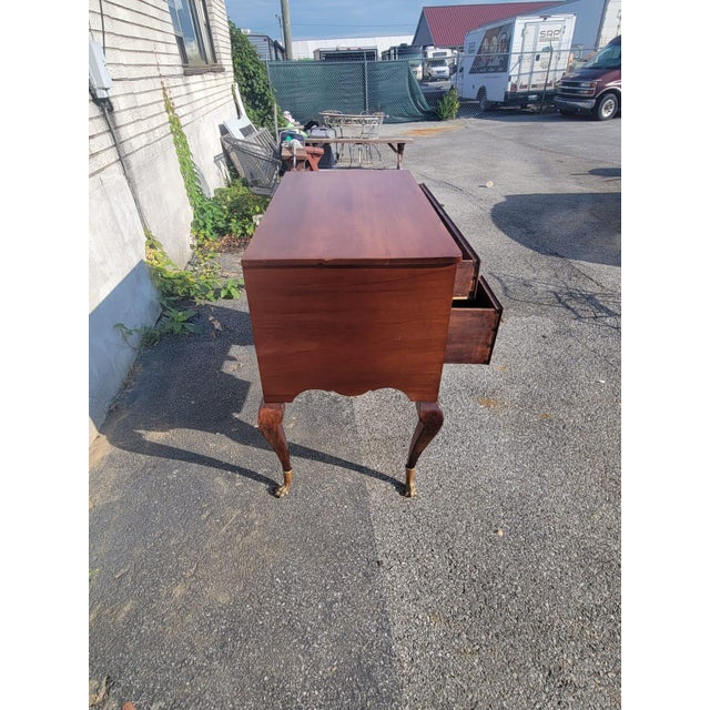 Wood Early 19th Century Continental Cherry Silverware Server With Bronze Claw Foot, Attributed For Sale - Image 7 of 17