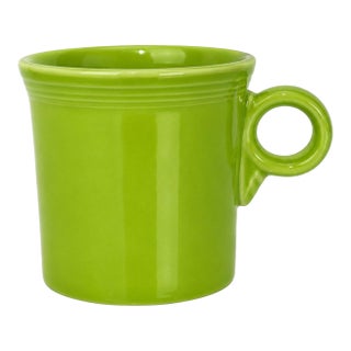 1990s Fiesta Ware Chartreuse Green Ring Handle Coffee Cup by Homer Laughlin For Sale