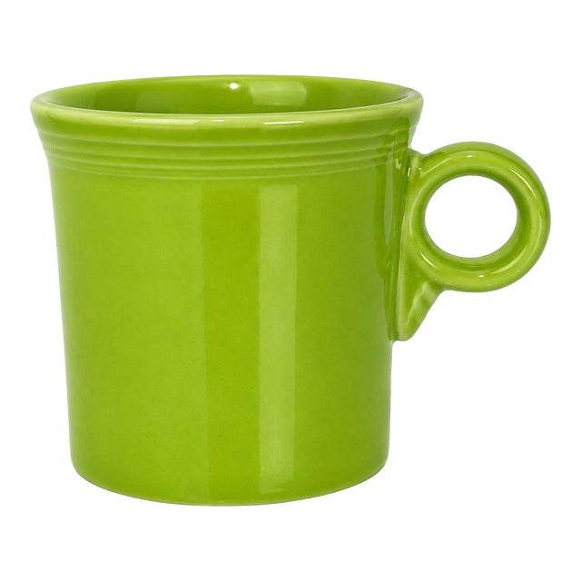1990s Fiesta Ware Chartreuse Green Ring Handle Coffee Cup by Homer Laughlin For Sale