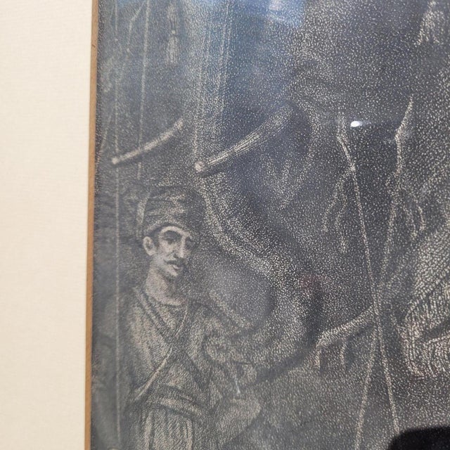 Mather Brown, Departure of Tippuos Sons from Zenana, Engraving, Framed For Sale - Image 15 of 17