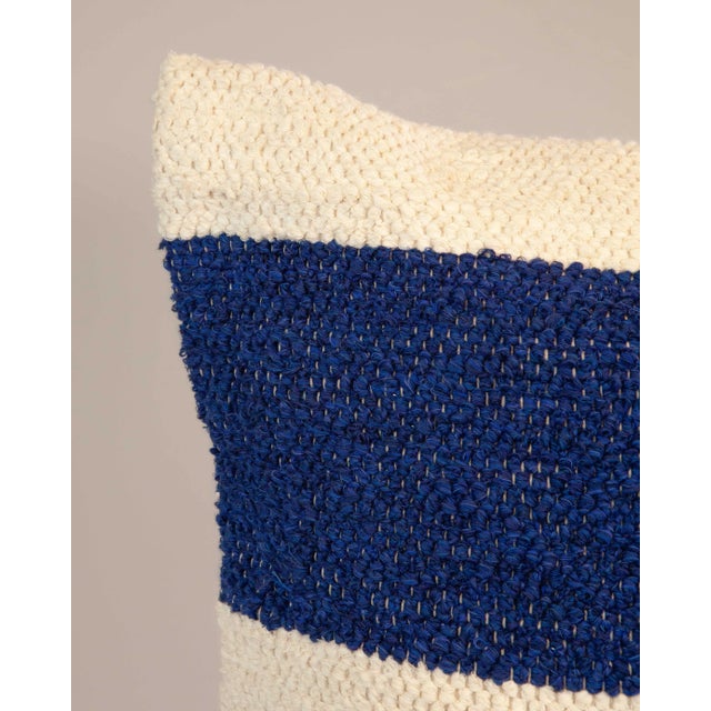 Contemporary Contemporary Casa Cubista Navy Blue Maze Pillow For Sale - Image 3 of 5